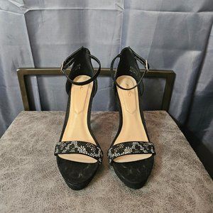 Aldo black Rhinestone slip on  heels Size 6.5